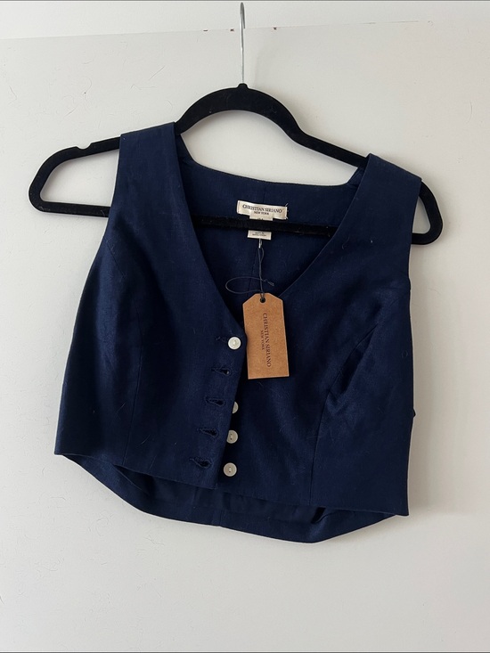 Christian Siriano Tops - nwt navy top